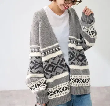 [ 새상품 ] 프레임워크 자카드 가디건