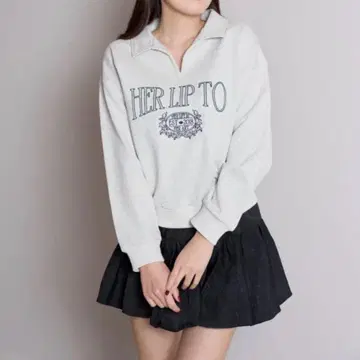 Herlipto Embroidery Polo Sweatshirt
