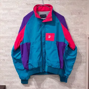 swingster 구제 의류 USA제 나일론 블루종 브릿지스톤 기업 L