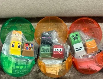 Minecraft 마이크라 키보드 참 캡슐 토이 3개 세트