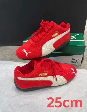 PUMA 스웨이드 클래식 레드 x 화이트 25cm 남녀 공용