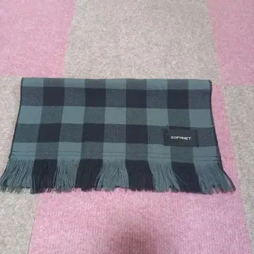 SOFNET. 체크 무늬 머플러 소프넷
