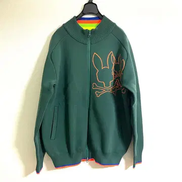 PSYCHO BUNNY 그린 집업 스웨터 M 사이즈