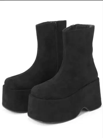 스웨이드 통굽 부츠 [zr1140] 24.5cm