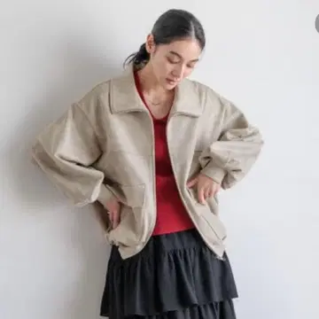 LOWRYSFARM 가죽 볼륨 블루종