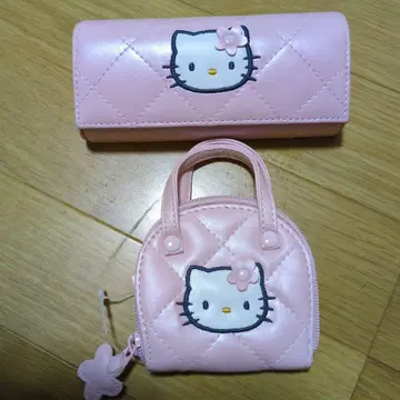 헬로키티 KT 퀼트 시리즈 핑크 퍼스 안경 케이스