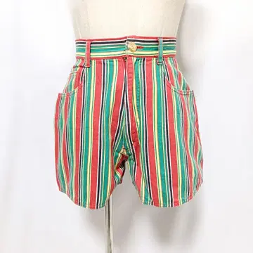 [ MOSCHINO JEANS ] 빈티지 화려한 스트라이프 숏팬츠