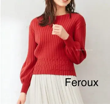 Feroux 페루 [세탁 가능] 페미닌 스모킹 니트