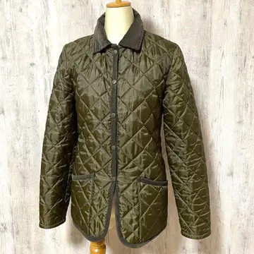 컨디션 최상 라벤햄 퀼팅 자켓 올리브 카키 M