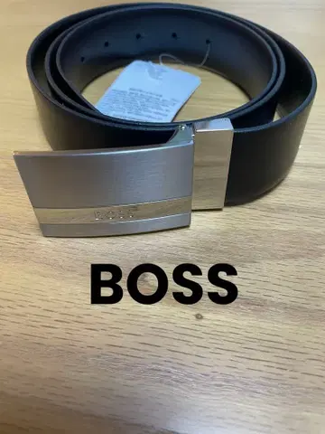 BOSS 블랙 가죽 벨트 남성용 소가죽 벨트 익명 배송