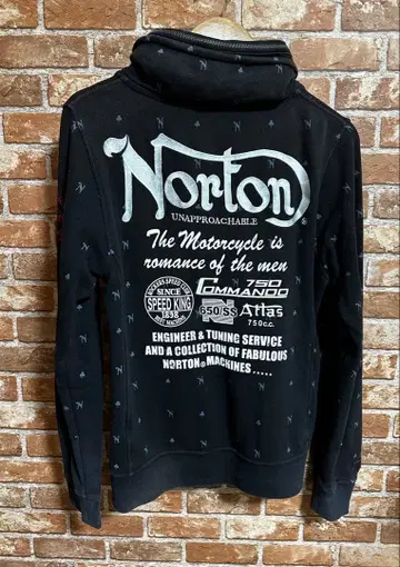 Norton 후드티 자수 와펜 M 사이즈