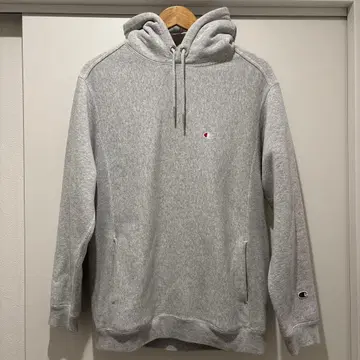 챔피언 리버스 위브 후드티 실버 그레이