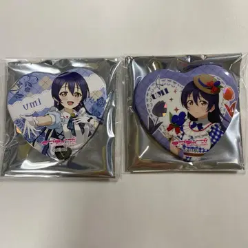 러브 라이브! GiGO 콜라보 카페 하트 캔뱃지 소노다 우미 2개 세트