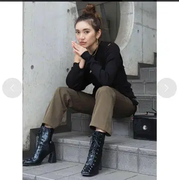 에브리리스 레이스업 미들 부츠 레이스업 부츠 숏부츠