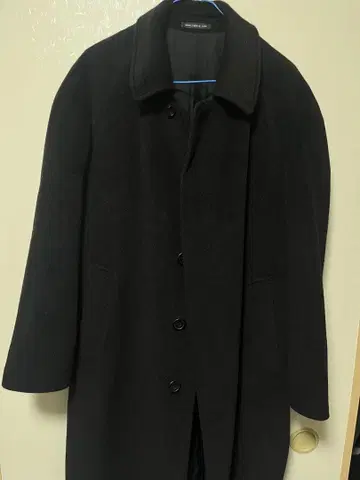 블랙 울 혼방 체스터 코트 TAKAIQ.COM