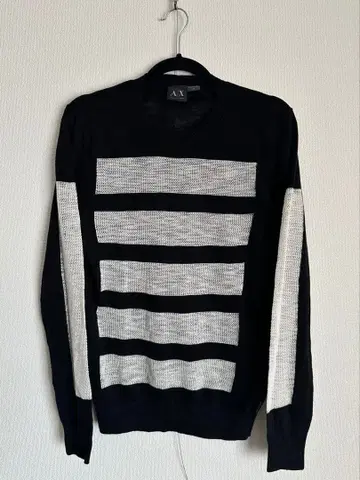'armani exchange' 라인 디자인 메쉬 니트
