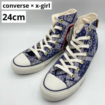 새상품 컨버스 엑스걸 올스타 하이 네이비 24cm