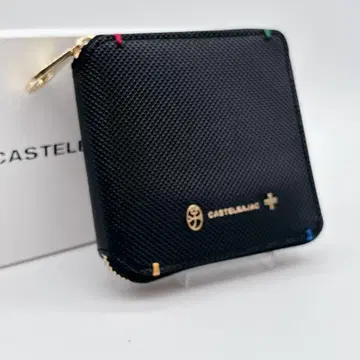 미사용급 까스텔바작 접이식 지갑 지퍼 소가죽 토크 별주