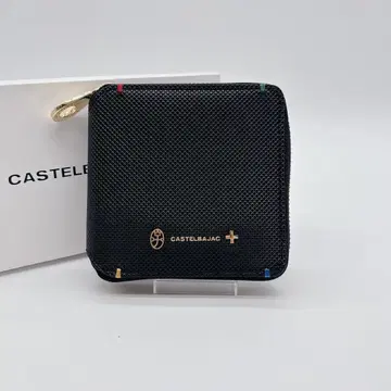 미사용급 까스텔바작 접이식 지갑 지퍼 소가죽 토크 별주
