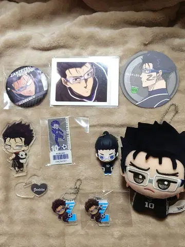 잔철 블루 록 굿즈 세트 SD 인형 아크릴 스탠드 아크릴 키링