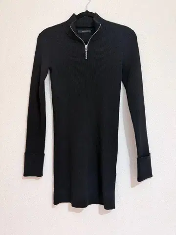 EMODA 블랙 지퍼 원피스 F 사이즈