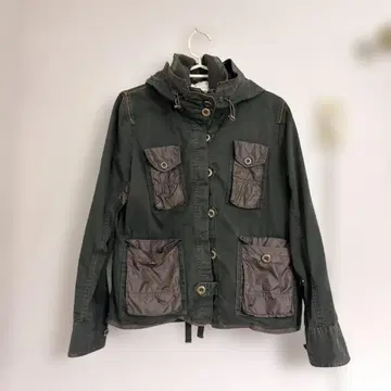 AVIREX 밀리터리 자켓 마운틴 후드티 카키 y2k