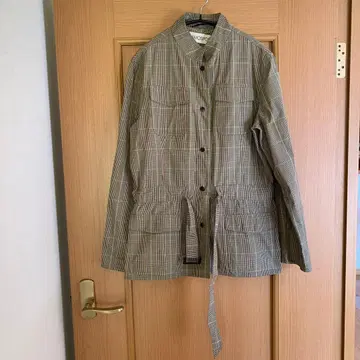 RAMOSPORT 체크 무늬 자켓 카키 그레이 경량 라모스포츠