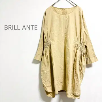 브리앙테  실루엣 개더 원피스 튜닉 M 베이지