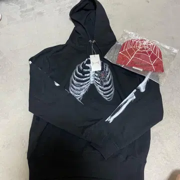 NORIMID 본 후디 M과 비니 빨간색 세트