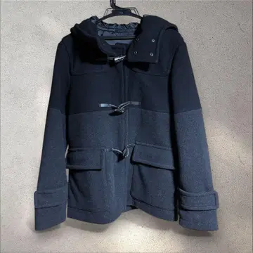 GLOBAL WORK 더플 코트 M 블랙 x 그레이