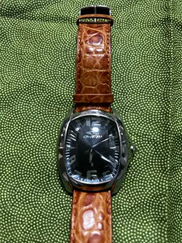 크로노텍 아날로그 손목시계 크로커다일풍