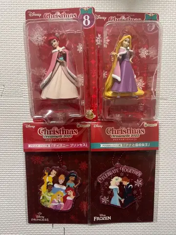 디즈니 캐릭터 크리스마스 오너먼트 4점 묶음 판매 세트