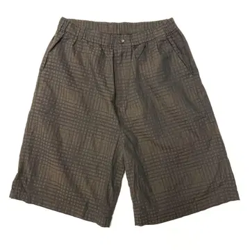 White Mountaineering 체크 무늬 하프 팬츠 브라운 2