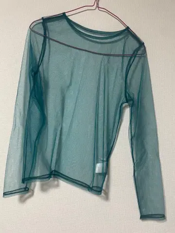 MEGRE 시스루 메쉬 상의 Free 사이즈