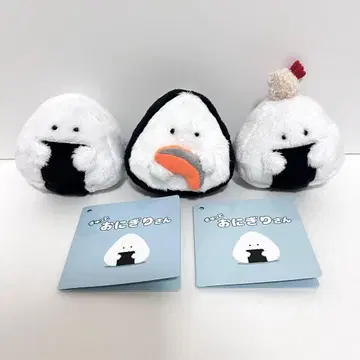 꼭 쥔 오니기리 씨 김 연어 덴무스 봉제 인형 세트