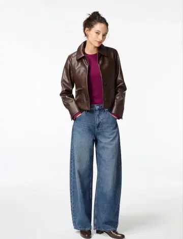 미사용 새상품 UNIQLO 유니클로 배기 커브 청바지 24 67BLUE