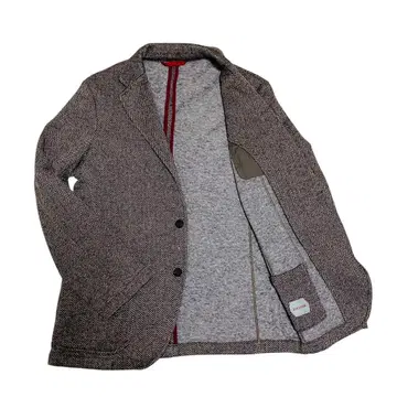 미사용급 XL 두클라쎄 테일러드 자켓 헤링본 네이비