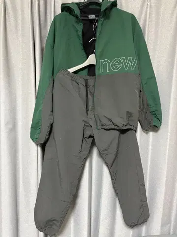new balance 후드 부착 저리 상하의 세트 S