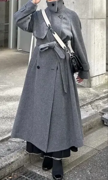 COCODEAL 울 트렌치코트