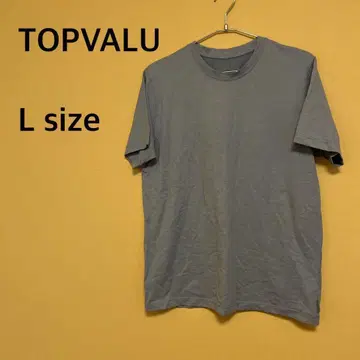 [ TOPVALU ] 남성용/탑밸류/그레이/반팔 티셔츠/심플/무지