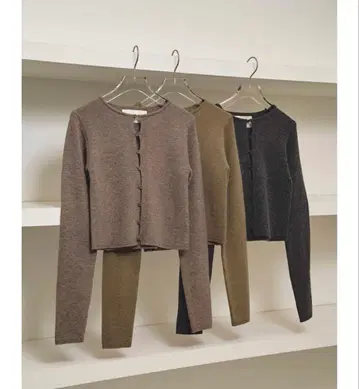 todayful 캐시미어 컴팩트 가디건 모카