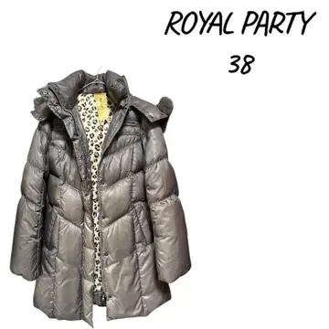 ROYAL PARTY 다운 자켓 38, 충전솜, 표범 무늬 다운 90%