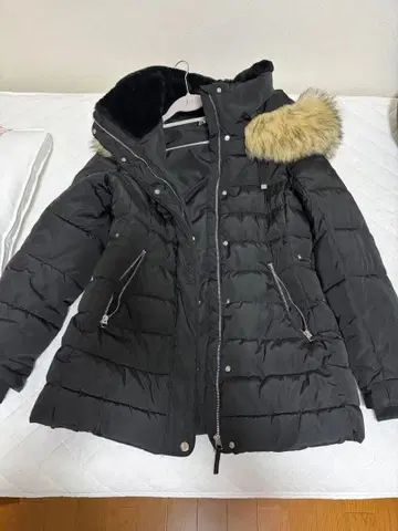 ZARA 다운 코트 롱다운 퍼 후드