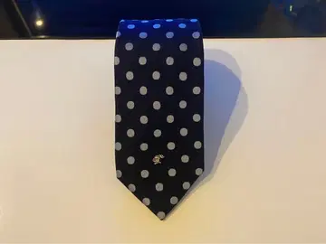 LOVELLESS 네이비 도트 무늬 넥타이
