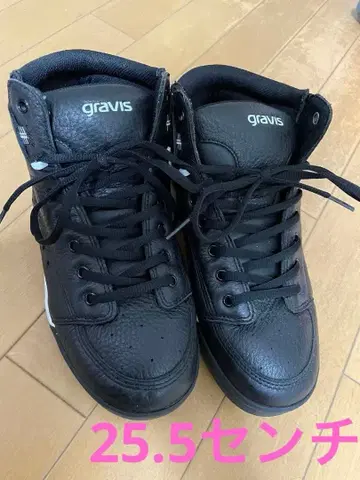 gravis 하이컷 스니커즈 블랙 25.5cm