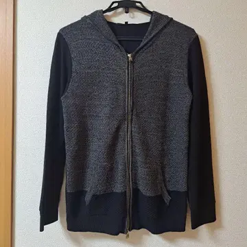 꼼사맨 COMME CA MEN 티셔츠 절개 집업 후드티