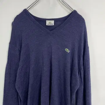 라코스테 울 니트 스웨터 얇은 소재 자수 로고 구제 의류 4 M 정도