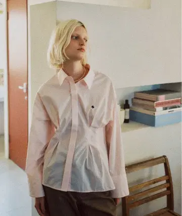 VIS POLO 허리 턱 플레어 셔츠