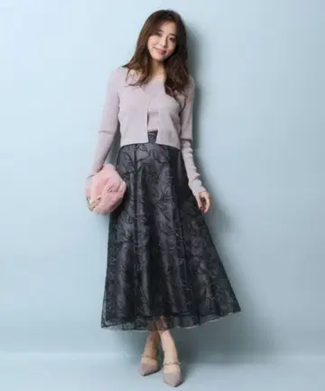 JUSGLITTY 코드 자수 머메이드 스커트