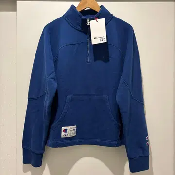 챔피온 ZARA 지퍼 넥 스웨트 셔츠 미사용 새상품